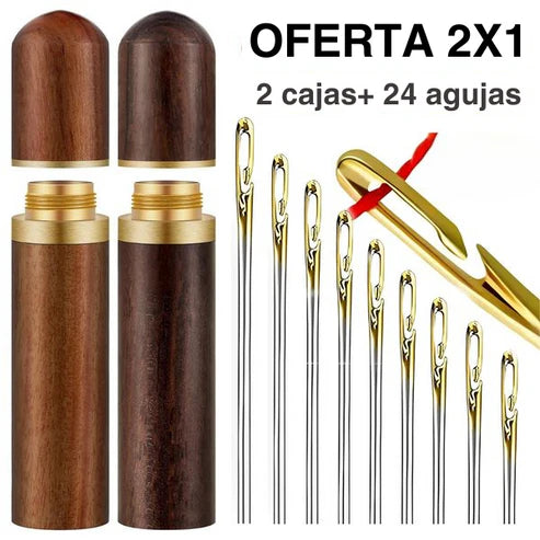 24 Agujas Enhebrado automático (+2 cajas de madera)